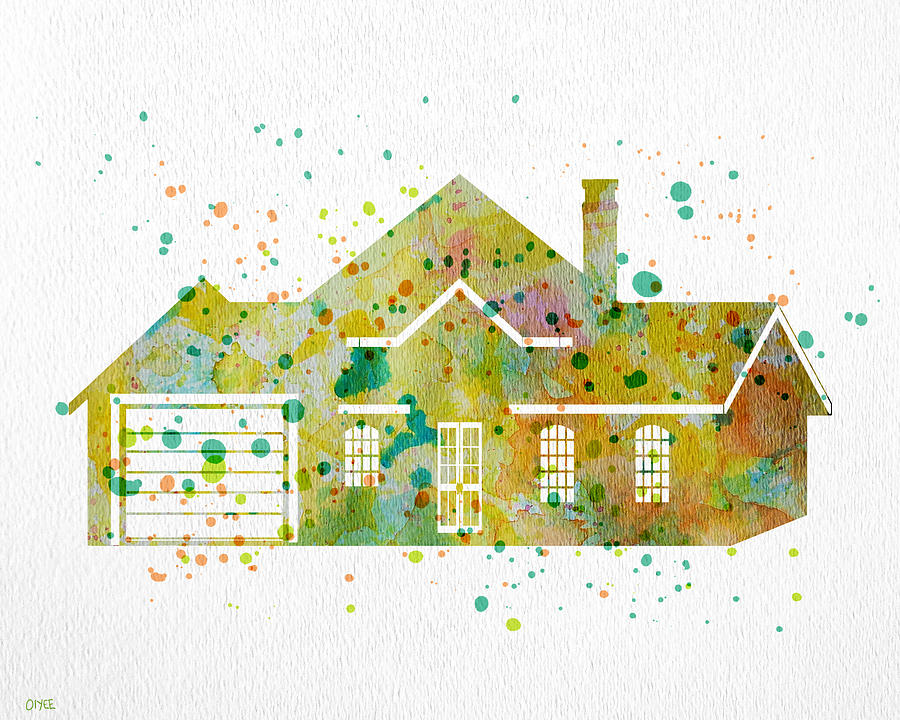 Watercolor House  Painting by Oiyee At Oystudio
