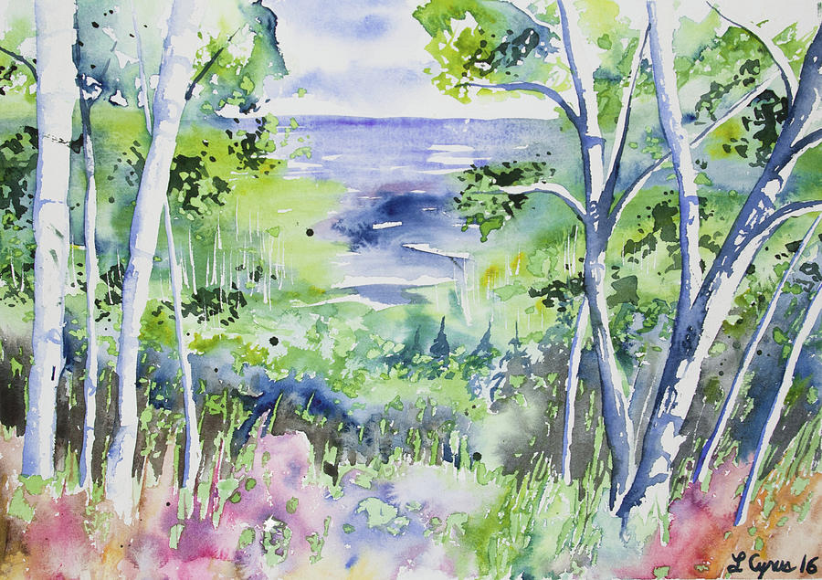 Watercolor - Lake Superior Impression Painting
