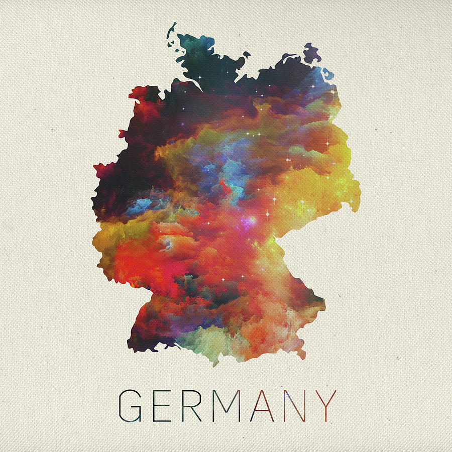 Berlin Mixed Media - Watercolor Map of Germany by Design Turnpike