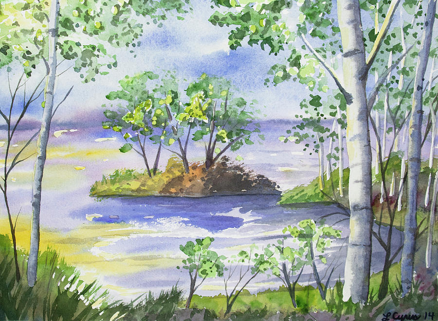 Watercolor Painting - Watercolor - Minnesota North Shore Landscape by Cascade Colors