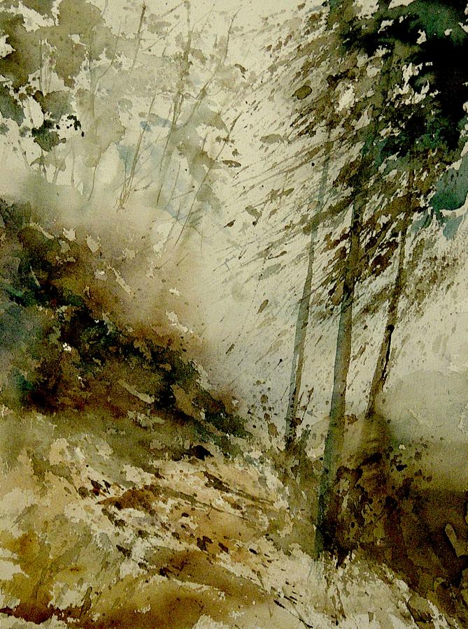 Watercolor Misty Atmosphere  Painting by Pol Ledent