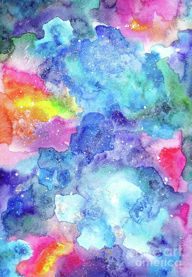 galaxy drawing watercolor