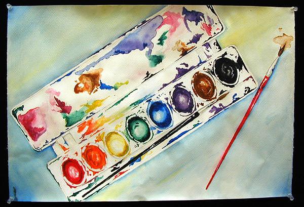 Watercolor Paint-Watercolor on Paper Drawing by Kymberly Miller | Fine