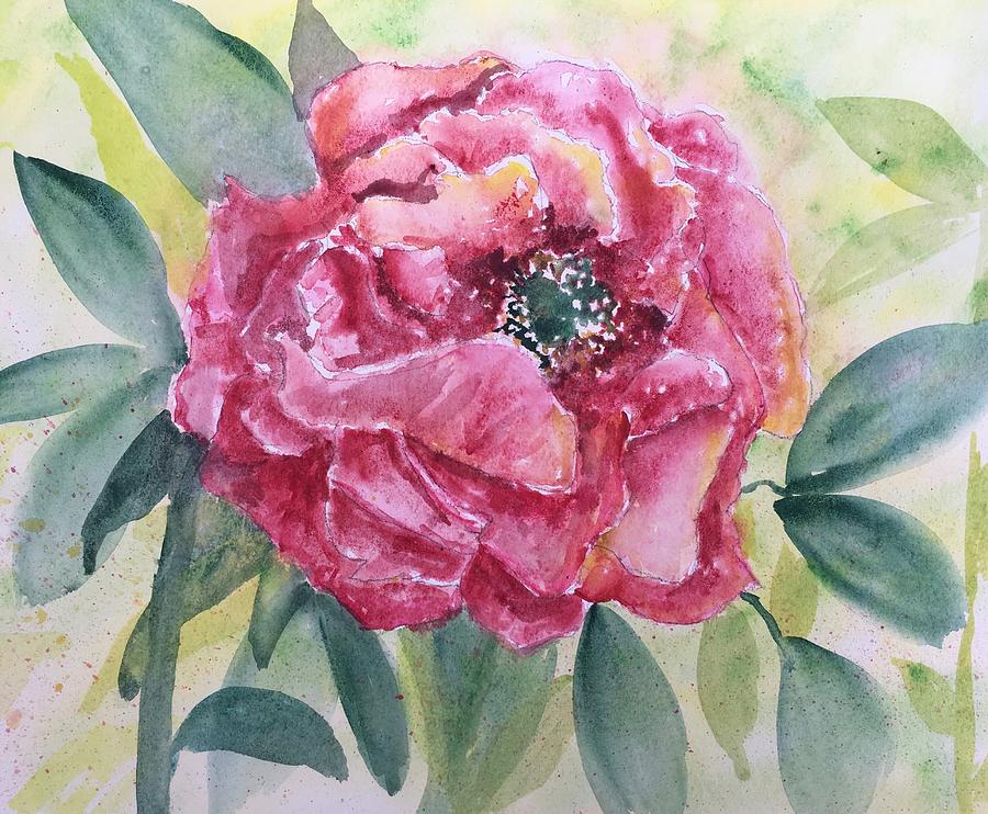 Watercolor Peony Painting