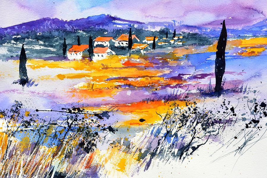 Watercolor Provence 5170 Painting by Pol Ledent - Fine Art America