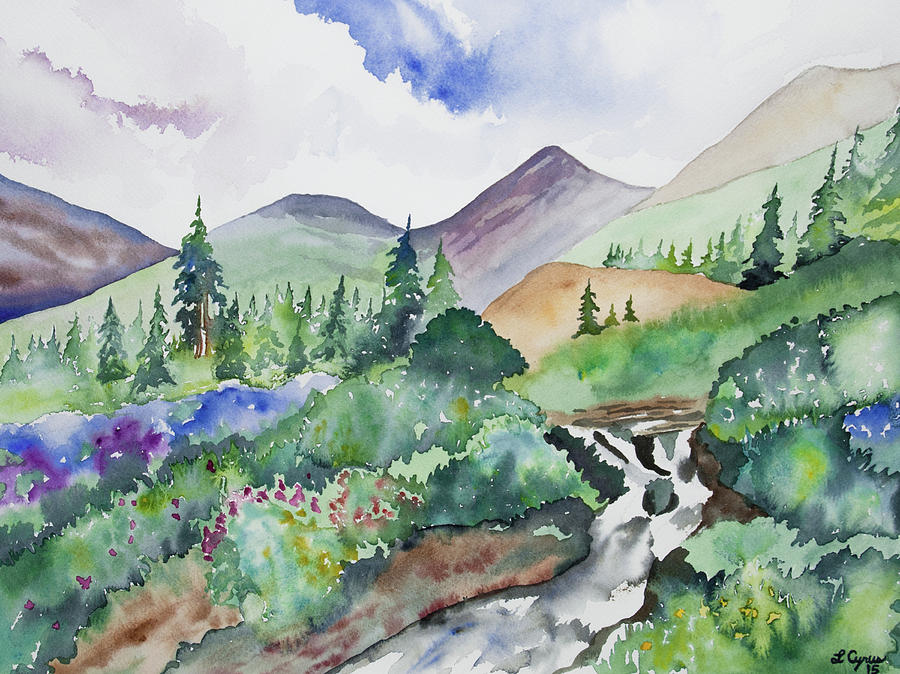 Watercolor - San Juans Summer Scene Painting by Cascade Colors
