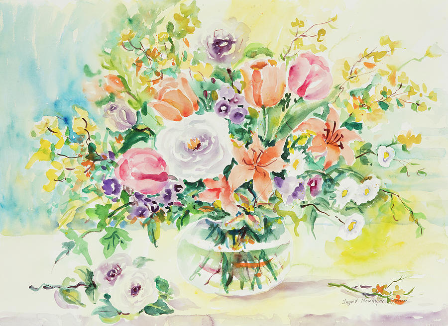 Watercolor Series 161 Painting by Ingrid Dohm