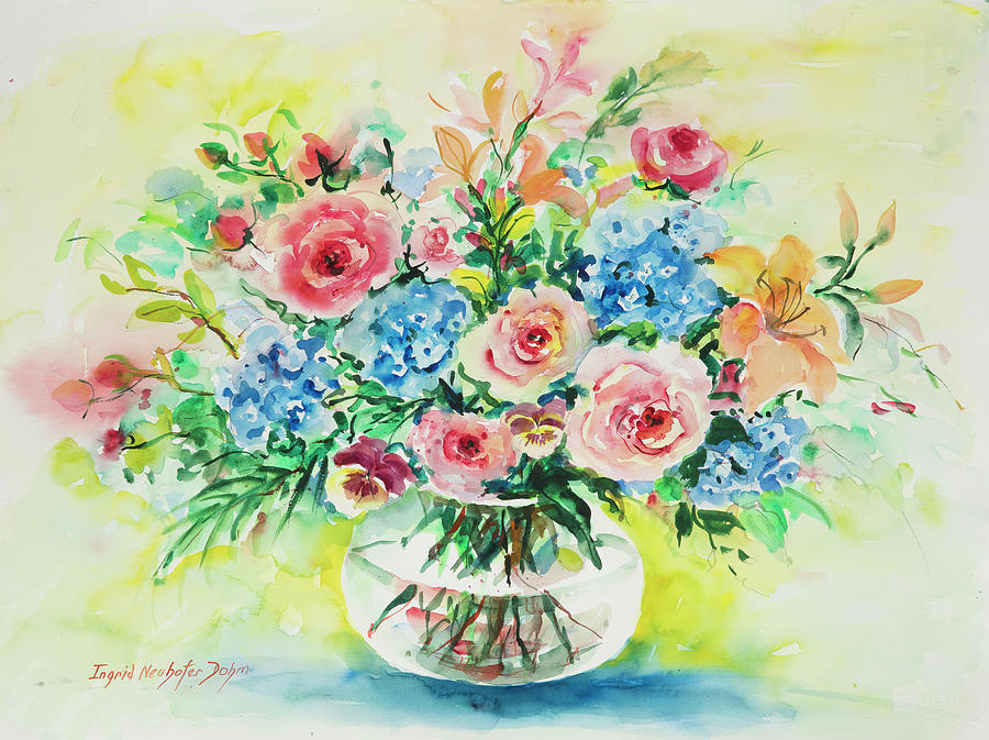 Watercolor Series 73 Painting by Ingrid Dohm