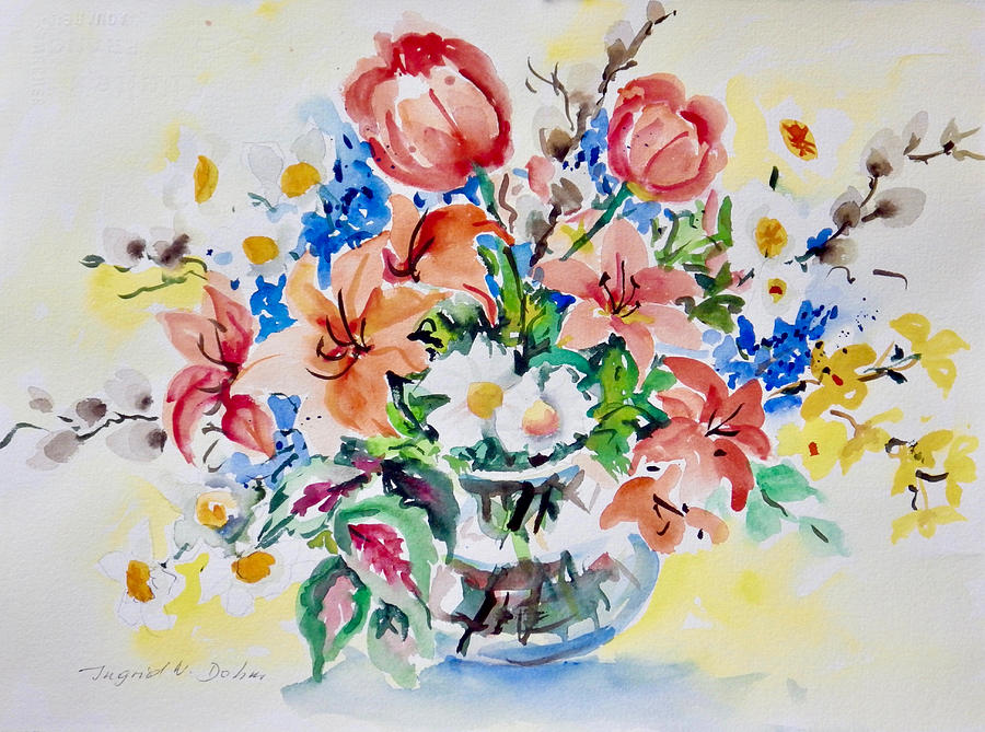 Watercolor Series 98 Painting by Ingrid Dohm