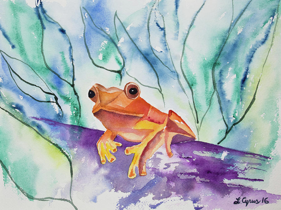 Watercolor - Tropical Frog Painting by Cascade Colors