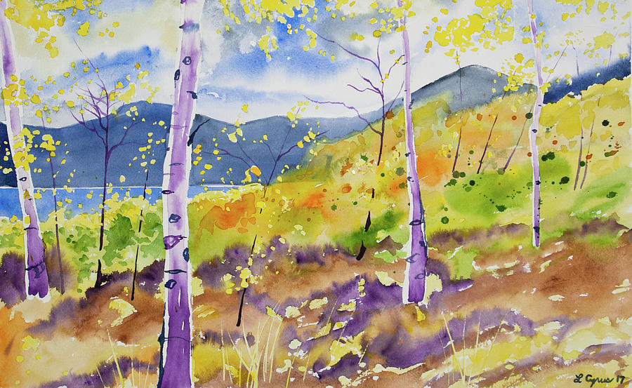 Watercolor - Twin Lakes Autumn Painting by Cascade Colors