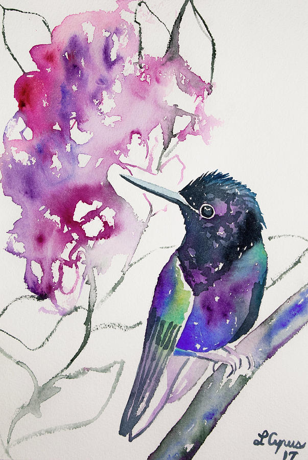 Watercolor - Velvet Purple Coronet Painting