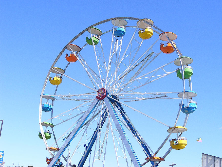 Watercolored Ferris Wheel Photograph by Margie Avellino