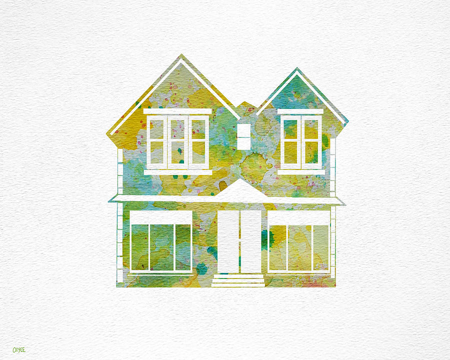 Watercolour House Painting by Oiyee At Oystudio