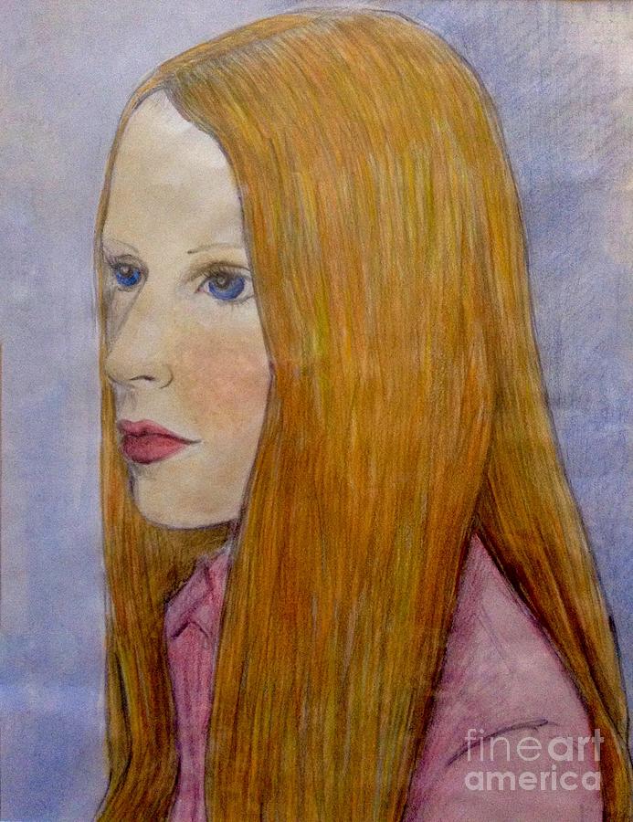 Watercolour Profile Of Jillian Painting