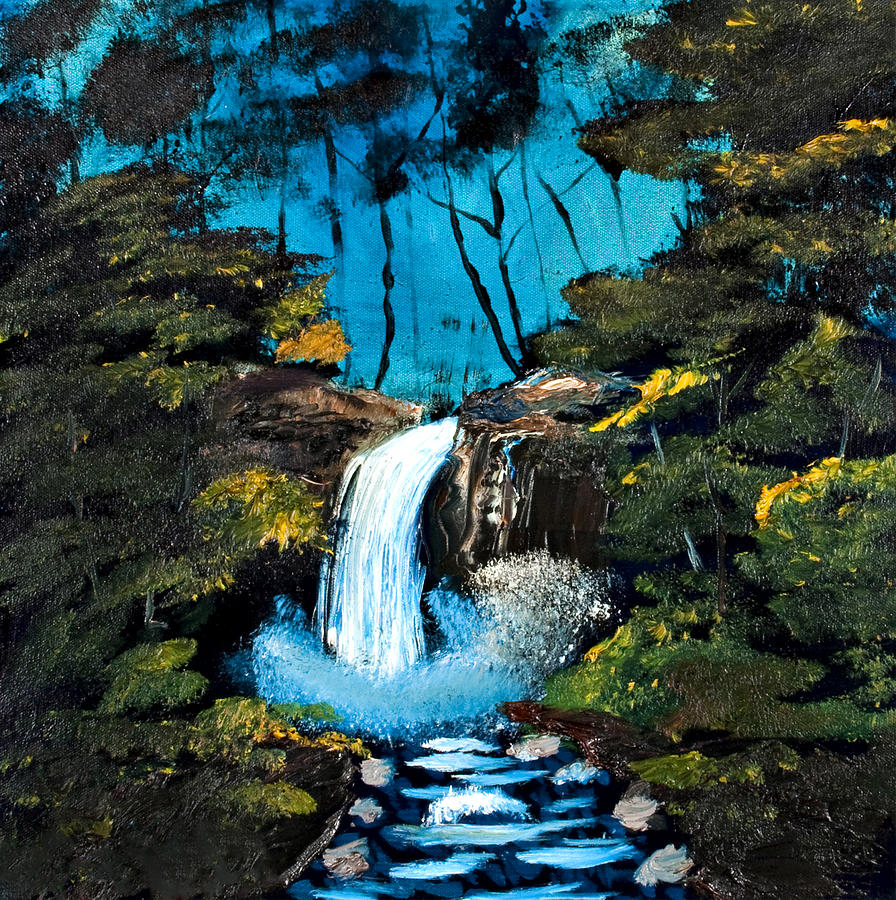 Waterfall #1 Painting by David Martin