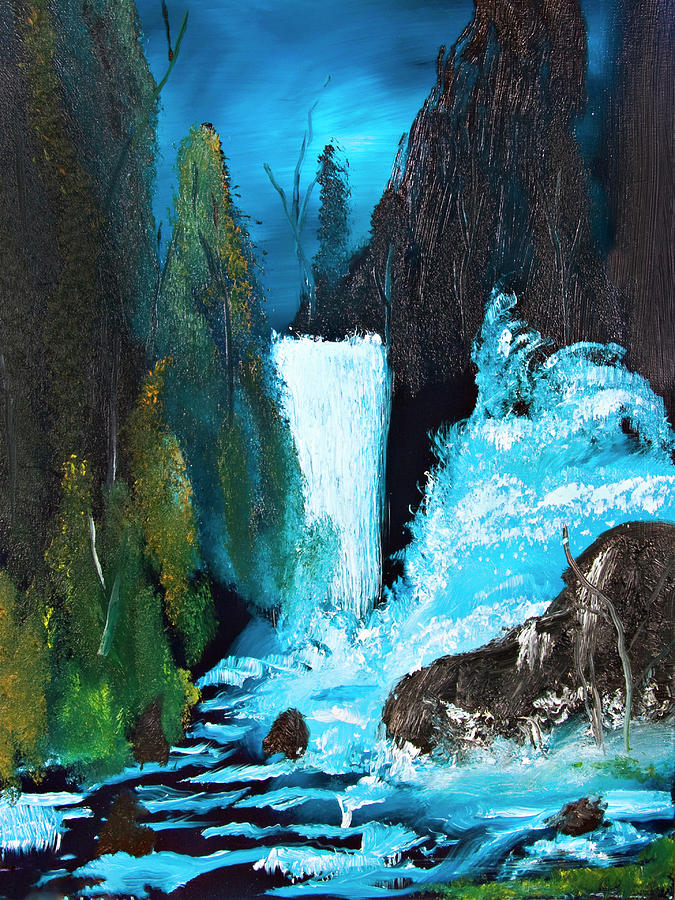 Waterfall #2 Painting by David Martin