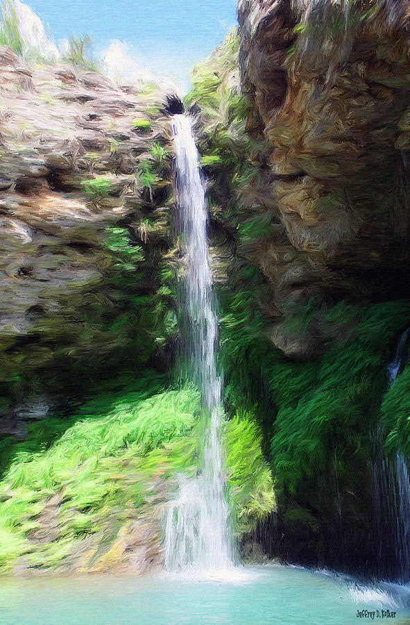 Waterfall 2 Painting by Jeffrey Kolker