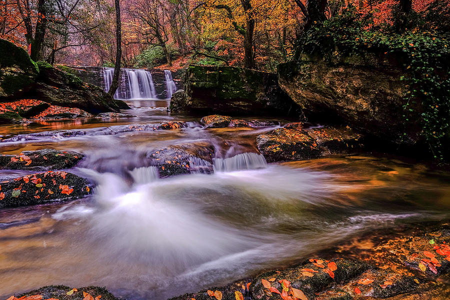 Fall Photograph - Waterfall-9 by Okan YILMAZ