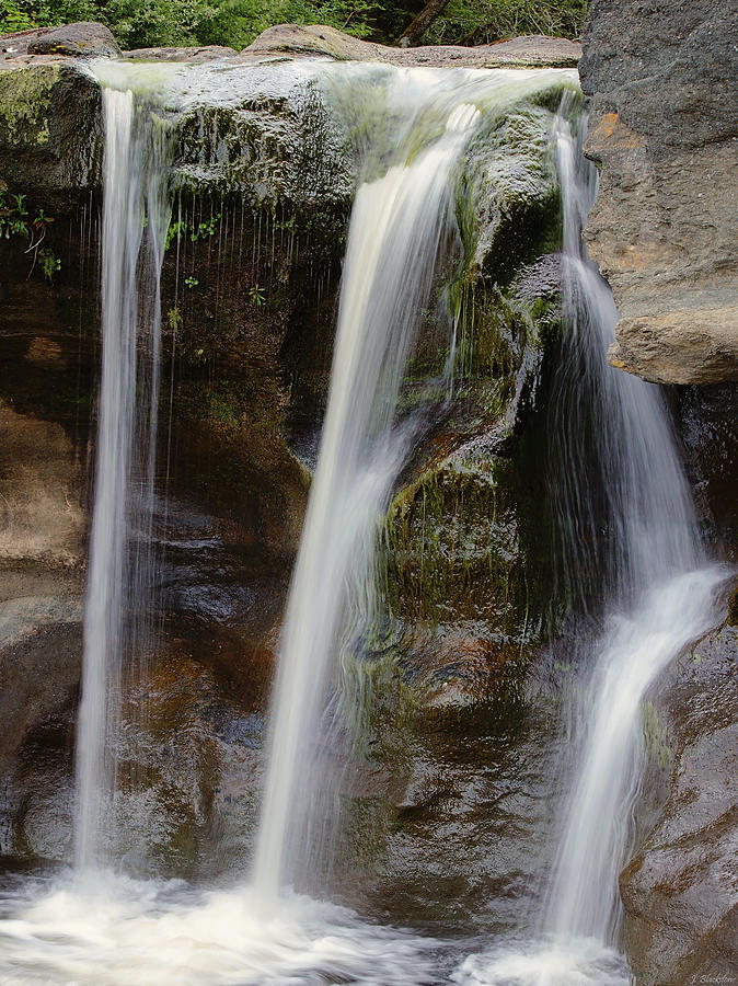 Nature Photograph - Waterfall Art - Balance Peace and Joy by Jordan Blackstone
