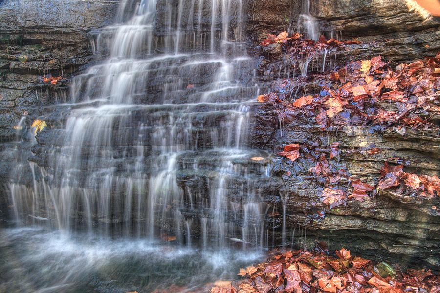 Waterfall at Cascades State Park Photograph by Walt Sterneman