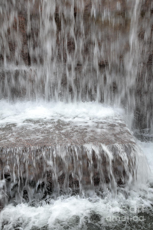 Waterfall at FDR Memorial in Washington DC Photograph by William Kuta