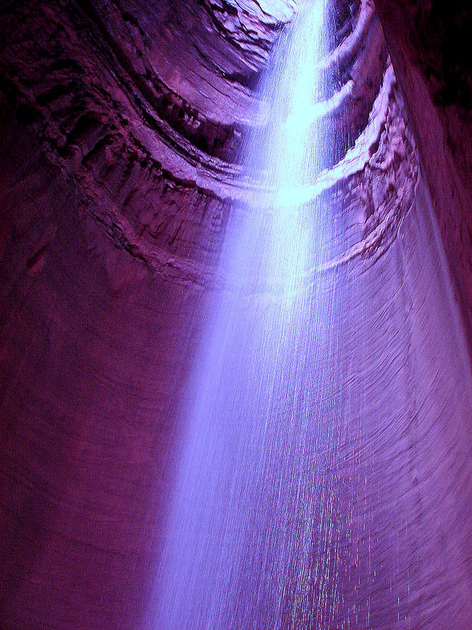 Waterfall at Ruby Falls Photograph by Debra Forand