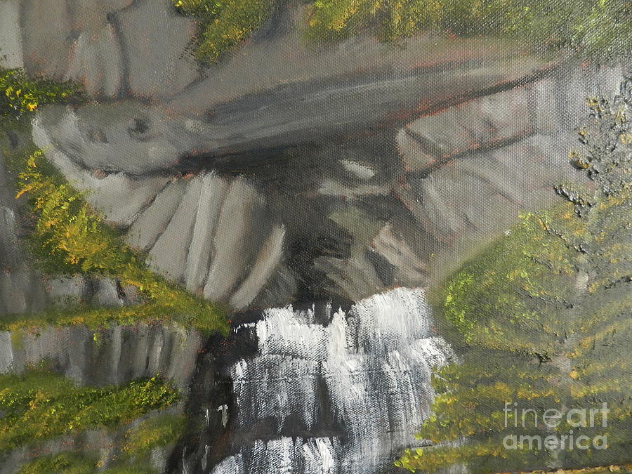 Waterfall Painting - Waterfall Cave by Pamela Meredith