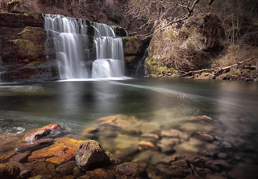 Waterfall Photograph - Waterfall country South Wales by Leighton Collins