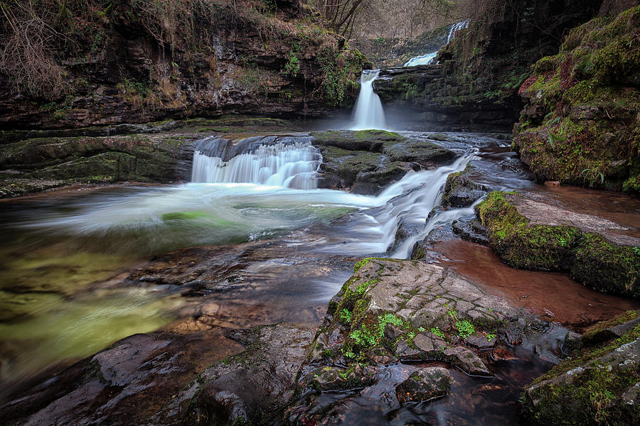 Waterfall Photograph - Waterfall country, South Wales, UK by Leighton Collins
