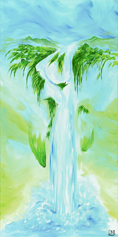 Waterfall Painting by David Junod