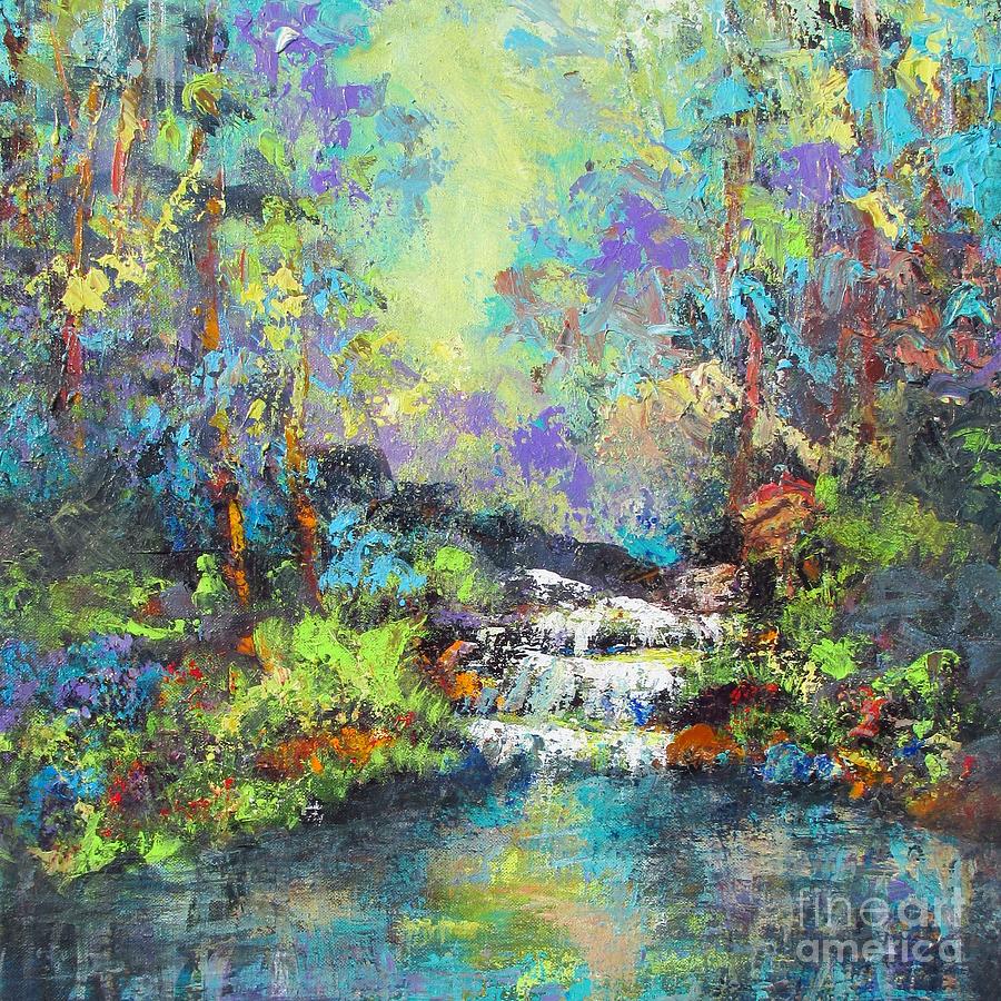 Waterfall Painting by Eileen Lovre - Fine Art America