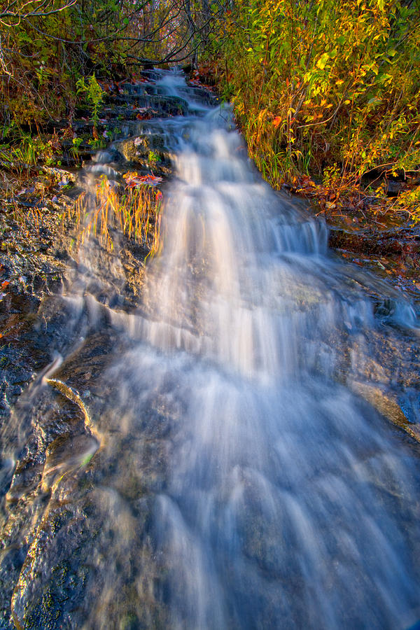 Waterfall Evening Photograph by Irwin Barrett