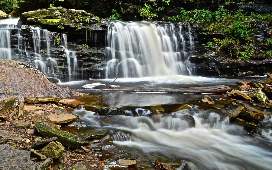 Fall Photograph - Waterfall found in Ricketts Glen by Frozen in Time Fine Art Photography