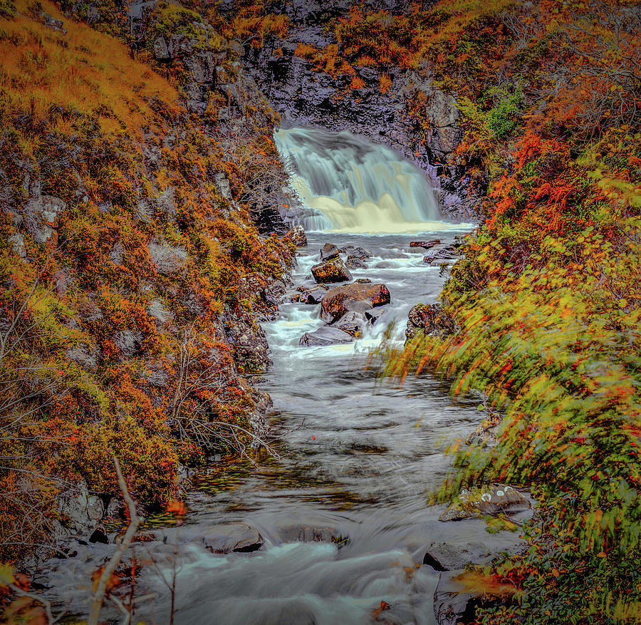 Waterfall #g8 Photograph by Leif Sohlman
