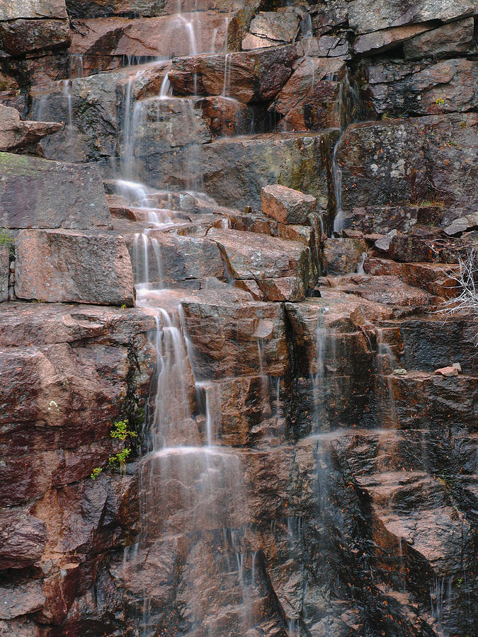 Waterfall in Acadia National Park  Photograph by Juergen Roth