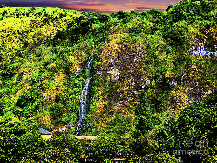 Waterfall In Banos-Ambato, Ecuador II Photograph by Al Bourassa