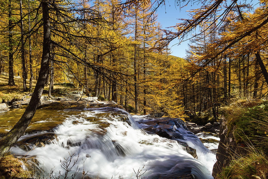 Waterfall in French Alps - 2 Photograph by Paul MAURICE