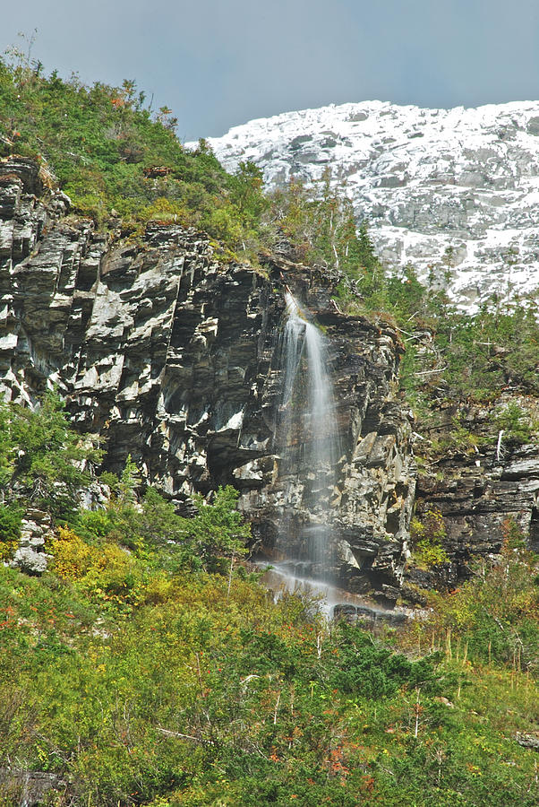 Waterfall in Glacier National  Photograph by Michael Peychich