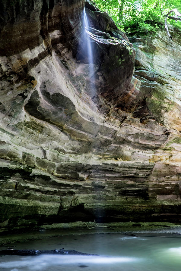 Waterfall in Illinois Sandstone Canyon Photograph by Sven Brogren