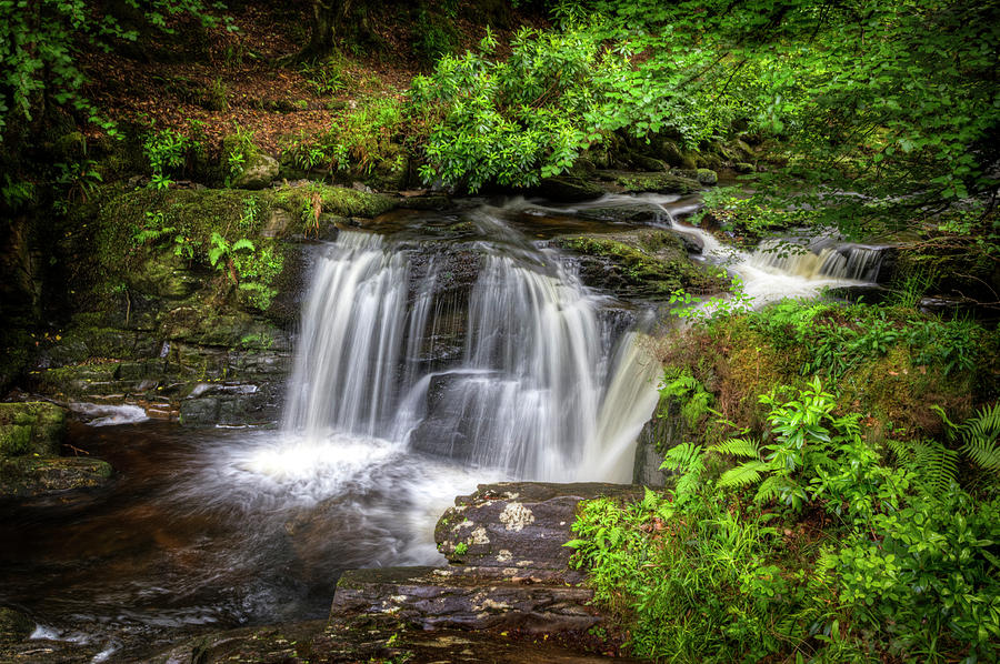 Waterfall in Ireland Photograph by Debra and Dave Vanderlaan