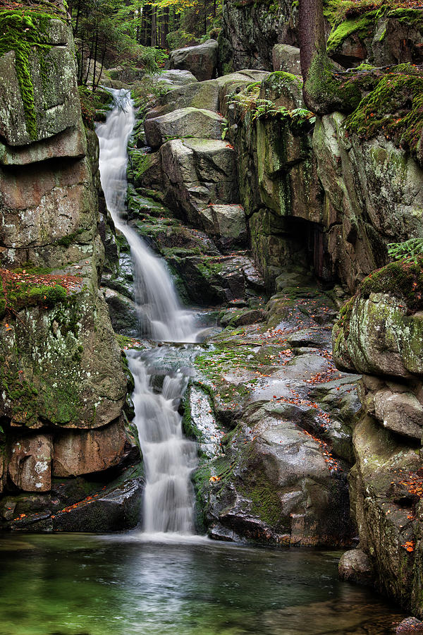 Waterfall in Karkonosze Mountains in Poland Photograph by Artur Bogacki