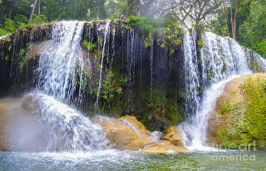 Waterfall in Rain Photograph by Metaphor Photo