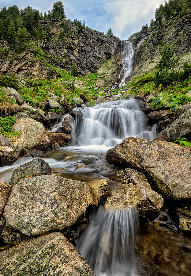 Waterfall In Rila Mountains Photograph