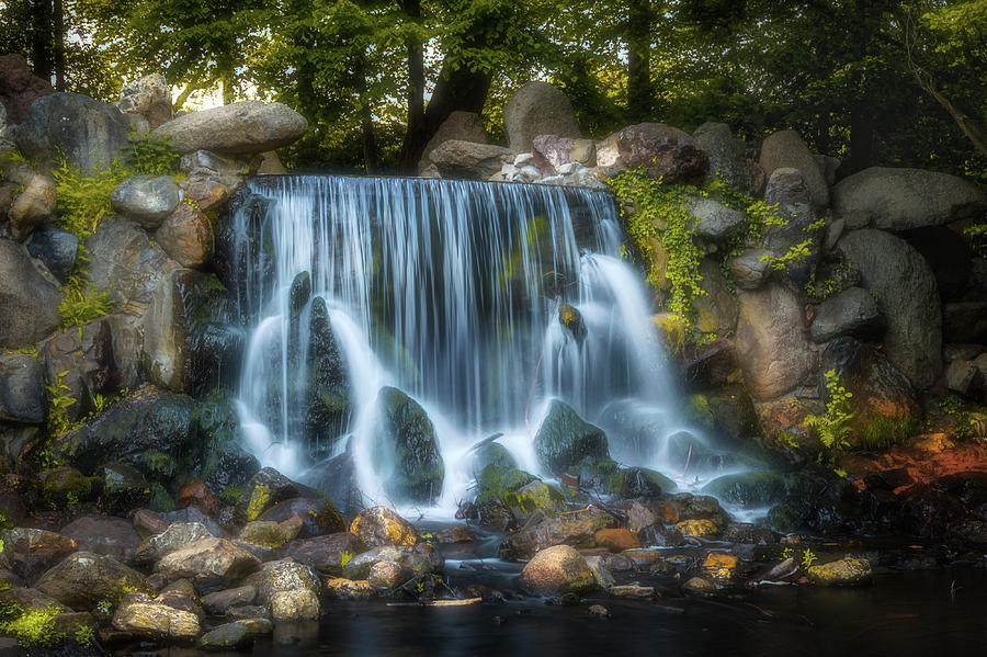 Waterfall in Sonsbeek Park Photograph by Tim Abeln