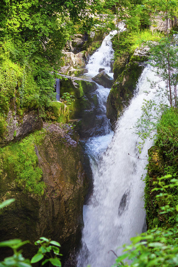 Waterfall in the Langouette gorges Photograph by Paul MAURICE