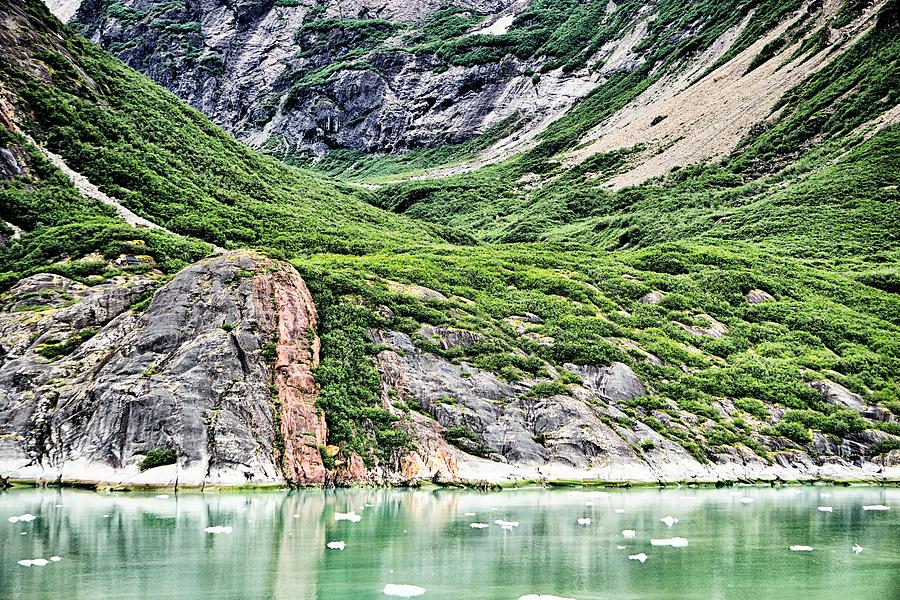 Waterfall in Tracy Arm Fjord, Alaska Photograph by Alex Grichenko