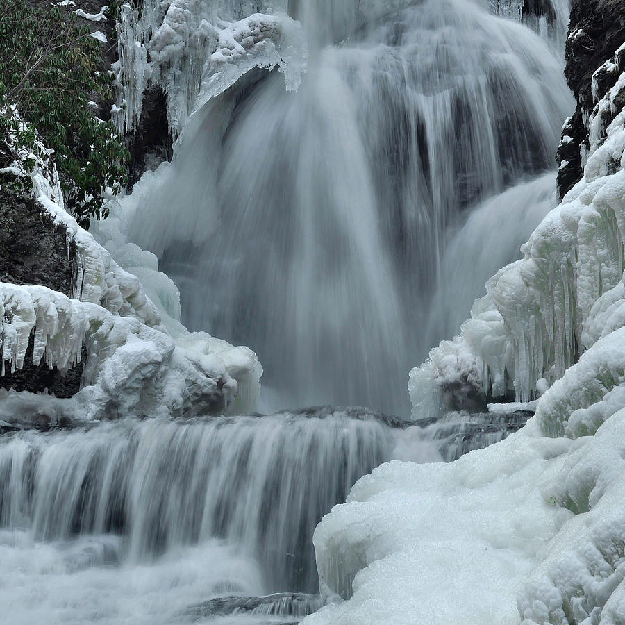 Dingmans Falls In Winter #1 Photograph by Stephen Vecchiotti