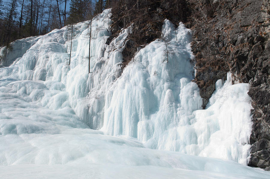 Cool Photograph - Waterfall in winter by Tamara Sushko