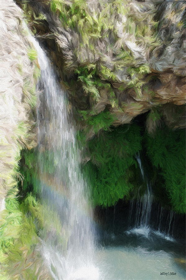Waterfall Painting by Jeffrey Kolker